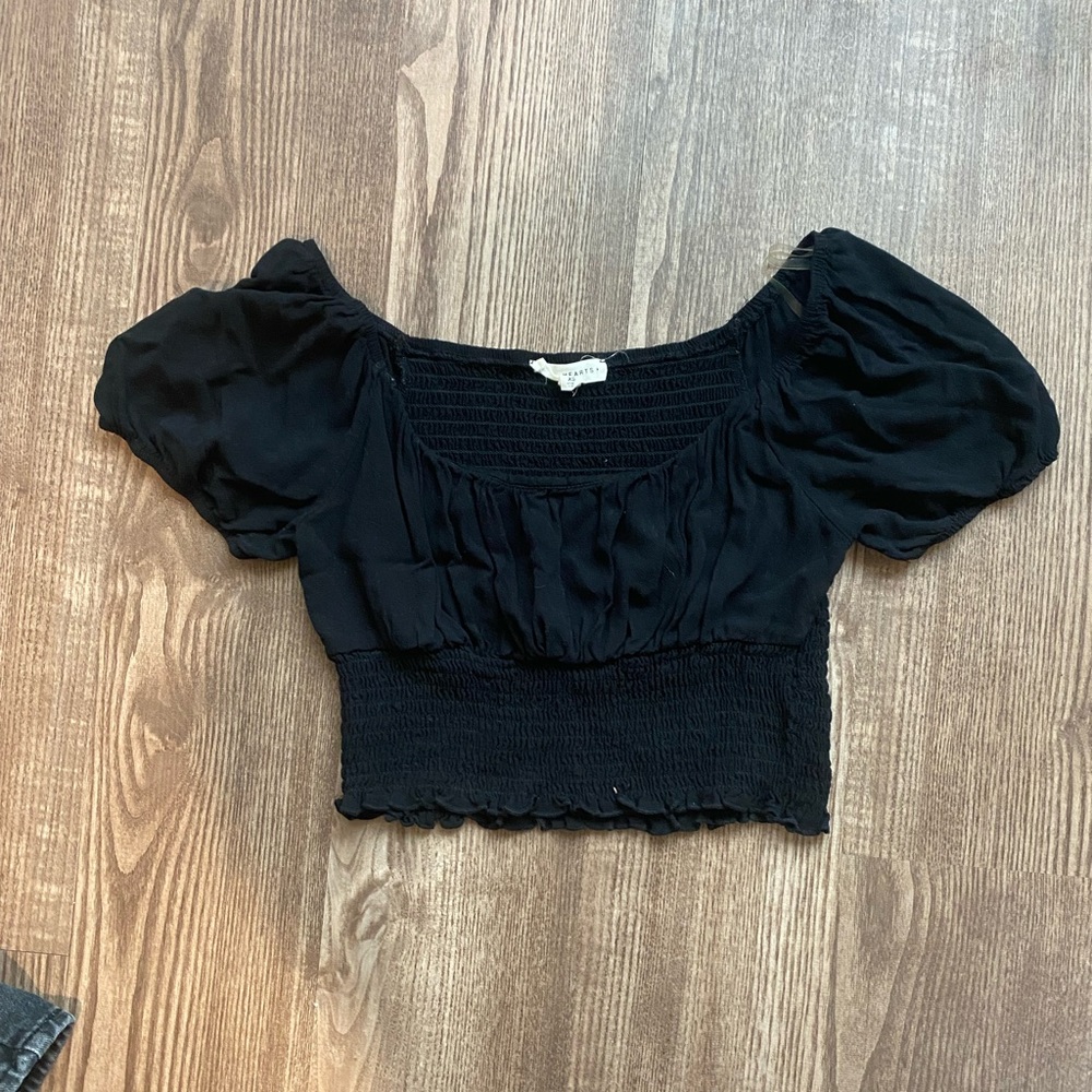 Black crop top